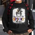 One Spooky Mama Messy Bun Skull Halloween Funny Mom Life Sweatshirt Gifts for Old Men