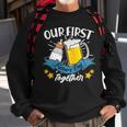 Our First Fathers Day Together Baby Bottle Beer Mug Sweatshirt Gifts for Old Men