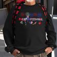 Paraprofessional Proud American Flag Fireworks 4Th Of July Men Women Sweatshirt Graphic Print Unisex Gifts for Old Men