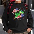 Patriotic Dinosaur Fireworks &8211 Usa American Flag 4Th Of July Sweatshirt Gifts for Old Men