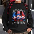 Patriotic Gnome In American Flag Outfit 4Th Of July Birthday Gift Sweatshirt Gifts for Old Men