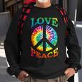 Peace Sign Love Retro 60S 70S Tie Dye Hippie Costume Sweatshirt Gifts for Old Men