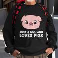 Pigs Farmer Girl Just A Girl Who Loves Pigs Graphic Design Printed Casual Daily Basic Sweatshirt Gifts for Old Men