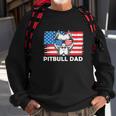 Pitbull Dad American Flag For 4Th Of July Sweatshirt Gifts for Old Men