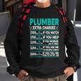 Plumber Extra Charges Hourly Rate Sweatshirt Gifts for Old Men