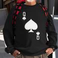 Queen Spades Card Halloween Costume Dark Sweatshirt Gifts for Old Men