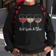 Red Wine & Blue 4Th Of July Wine Red White Blue Wine Glasses V3 Sweatshirt Gifts for Old Men