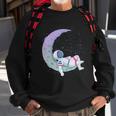 Relaxing Astronaut On The Moon Sweatshirt Gifts for Old Men