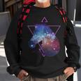 Retro Eighties Polygon Galaxy Unicorn Sweatshirt Gifts for Old Men