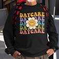 Retro Groovy Daycare Teacher Back To School Sweatshirt Gifts for Old Men