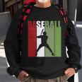 Retro Vintage Baseball Player Silhouette Baseball Lover Baseball Dad Sweatshirt Gifts for Old Men