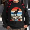 Roaring Into 4Th Grade Dinosaur First Day Of School Back To School Sweatshirt Gifts for Old Men
