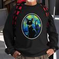 Sailor Moon Cat Starry Night Van Gogh Sweatshirt Gifts for Old Men