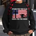 Stand For The Flag Kneel For The Cross Usa Army Tshirt Sweatshirt Gifts for Old Men