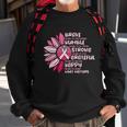 Sunflower Pink Ribbon Breast Caner Sweatshirt Gifts for Old Men
