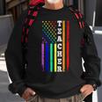 Teacher American Gay Pride Flag Sweatshirt Gifts for Old Men