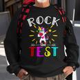 Testing Day Teacher Rock The Test Teaching Students Teachers Sweatshirt Gifts for Old Men