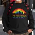 The First Pride Was A Riot Tshirt Sweatshirt Gifts for Old Men