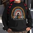 Third Grade Teacher Teach Love Inspire Boho Rainbow Sweatshirt Gifts for Old Men