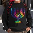 Tie Dye Menorah Hanukkah Chanukah Sweatshirt Gifts for Old Men