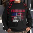 Trucker Truck Driver American Flag Trucker Sweatshirt Gifts for Old Men