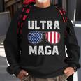 Ultra Maga Sunglasses American Flag Funny Anti Biden Sweatshirt Gifts for Old Men