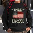 Vintage Old American Flag Think While Its Still Legal Tshirt Sweatshirt Gifts for Old Men
