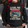 Vintage Video Gamer Birthday Level 27 Unlocked 27Th Birthday Sweatshirt Gifts for Old Men