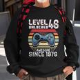 Vintage Video Gamer Birthday Level 46 Unlocked 46Th Birthday Sweatshirt Gifts for Old Men