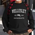 Wellesley Massachusetts Ma Vintage Athletic Sports Design Gift Sweatshirt Gifts for Old Men