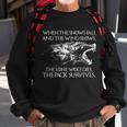 When The Snows Fall The Lone Wolf Dies But The Pack Survives Logo Sweatshirt Gifts for Old Men