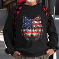Wolf American Flag Usa 4Th Of July Patriotic Wolf Lover Sweatshirt Gifts for Old Men