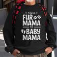 Womens From Fur Mama To Baby Mama Pregnant Cat Lover New Mom Mother V3 Sweatshirt Gifts for Old Men