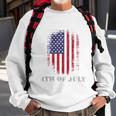 4Th Of July Usa Flag Vintage Distressed Independence Day Great Gift Sweatshirt Gifts for Old Men