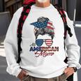 All American Mom 4Th July Messy Bun Us Flag Sweatshirt Gifts for Old Men