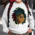 Black Woman African Afro Hair Cool Black History Month Sweatshirt Gifts for Old Men