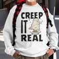 Creep It Real Ghost Men Skateboarding Halloween Fall Season Sweatshirt Gifts for Old Men