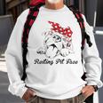 Dog Pitbull Resting Pit Face For Dogs Sweatshirt Gifts for Old Men