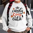 Halloween Candy Corn Cutie Black And Orange Design Men Women Sweatshirt Graphic Print Unisex Gifts for Old Men