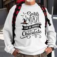 Halloween This Witch Can Be Bribed With Chocolate Black And Orange Men Women Sweatshirt Graphic Print Unisex Gifts for Old Men