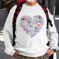 Heart Shaped Passport Travel Stamp Sweatshirt Gifts for Old Men