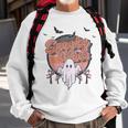 Retro Spook Vibes Boo Ghost Spooky Season Funny Halloween Sweatshirt Gifts for Old Men
