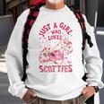 Scottie Scottish Terrier Just A Girl Who Loves Dog Flower Sweatshirt Gifts for Old Men
