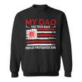 Firefighter Retro My Dad Has Your Back Proud Firefighter Son Us Flag V2 Sweatshirt