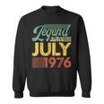 46 Years Old Gifts Legend Since July 1976 46Th Birthday Men Women Sweatshirt Graphic Print Unisex