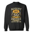 50 Years Old Gifts Vintage August 1972 50Th Birthday Gifts V2 Men Women Sweatshirt Graphic Print Unisex