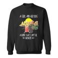 A Girl And Her Dog A Bond That Cant Be Broken Cute Graphic Design Printed Casual Daily Basic Sweatshirt