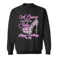 A Queen Was Born In July Fancy Birthday Graphic Design Printed Casual Daily Basic Sweatshirt