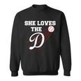 Baseball She Loves The D Los Angeles V2 Sweatshirt