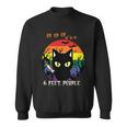 Cat Lgbt 6 Feet People Funny Halloween Kitten Gifts Sweatshirt